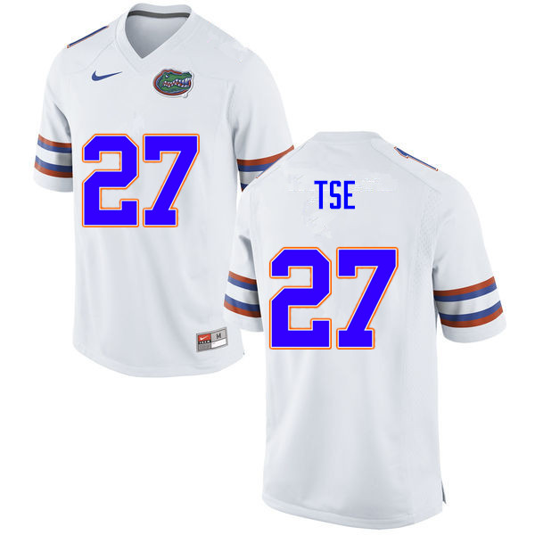 Men #27 Joshua Tse Florida Gators College Football Jerseys Sale-White - Click Image to Close